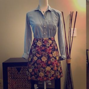 Loft Flower Pattern Mini skirt